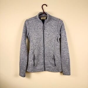 Mountain Warehouse Womens Blue Marl Knit Fleece Full Zip Jacket Size US 4 UK 8